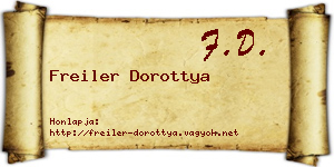 Freiler Dorottya névjegykártya